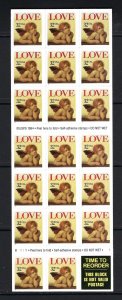 U.S. #3030a MINT, NH LOVE BOOKLET PANE - PRICED AT FACE VALUE !