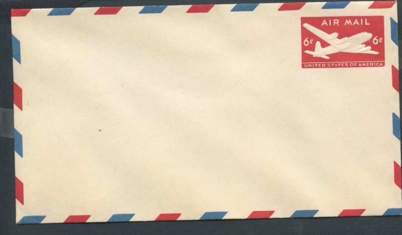 US Scott's # UC18a 6 Cent- Plane - Envelope - Airmail - Unused - Flap Sealed