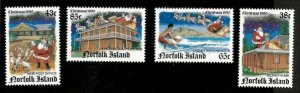 Norfolk Island 1990 - Island Style Christmas - Set of 4v - Scott 491-94 - MNH