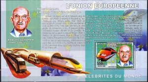 Congo 2006 Trains Union Europe R. Schuman S/S MNH