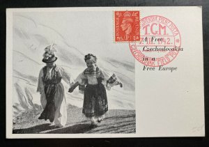 1942 Czechoslovakia Field Post In England Picture postcard cover