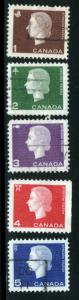 Canada - #401-405 - Used set of 5 stamps -1963 - Item C65