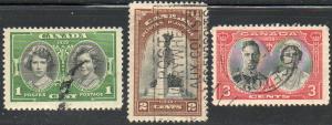 Canada Scott  246-248  Used  Complete