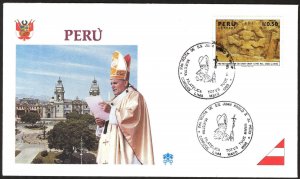 Peru 1985 Visit of Pope Jon Paul II Special Cancel