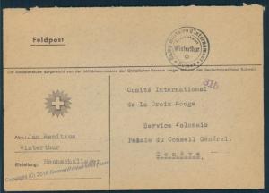 Switzerland WWII Internee Camp Winterthur High School Prisoner Cover 53932