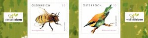 Austria 2216-2217 MNH stamps wildlife animals honey bees bee-eater bird (4)