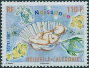 New Caledonia 2007 SG1432 110f Baby in Seashell MNH