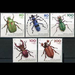 GERMANY 1993 - Scott# B745-9 Beetles Set of 5 NH