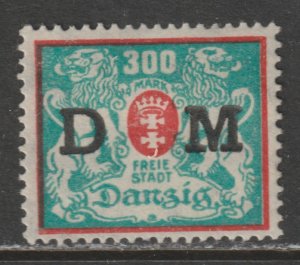 1922 Danzig - Sc O39 - MH VF - 1 single - Overprinted