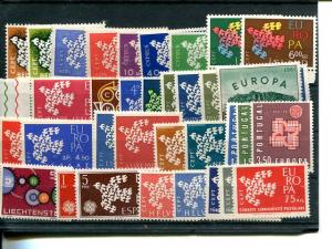 Europa CEPT  1961 complete VF NH  - Lakeshore Philatelics