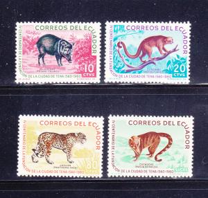 Ecuador 676-679 Set MH Animals (D)