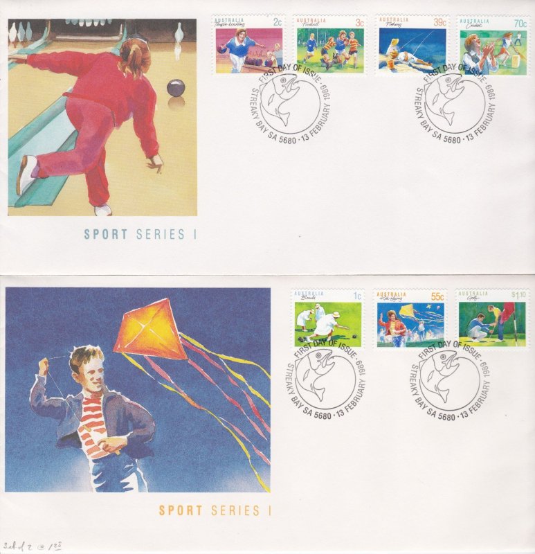 Australia 1106-1124, Sports, 6 First Day Covers