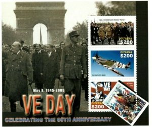 Guyana - 2005 - VE Day - Sheet Of 3 - MNH
