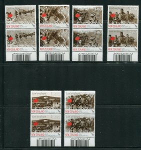 New Zealand 2244a - 2249a ANZAC Perf 14 Stamps MNH 2009