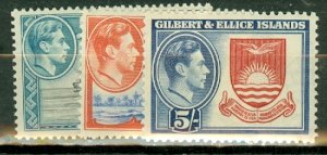 AB: Gilbert & Ellice Islands 40-51 MNH CV $57.50; scan shows only a few