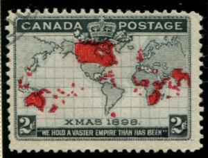 85 Canada 2c Map lavender, used