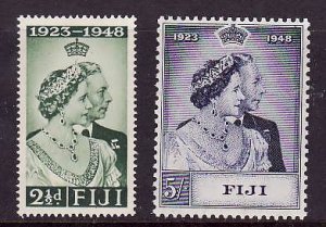 Fiji-Sc#139-40-Unused hinge remnant set-KGVI-Silver Wedding-1948-please note tha