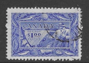 Canada 302   1951  1 dollar  used VF