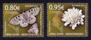 Montenegro Sc# 337-8 MNH Flora & Fauna