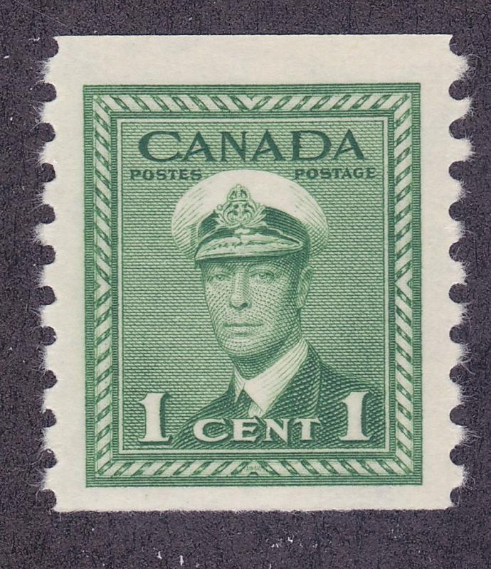 Canada 278 MNH 1948 1c KG Vi Coil Perf 9½ Vert Very Fine