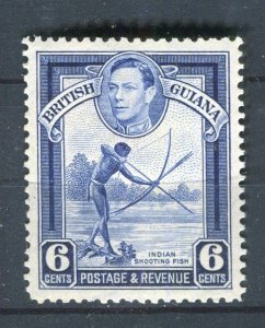 BRITISH GUIANA; 1938 early GVI Pictorial issue Mint hinged Shade of 6c. value