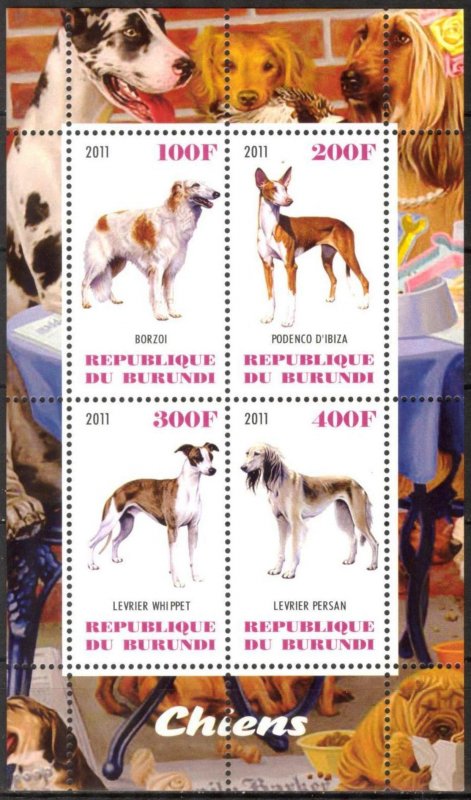 Burundi 2011 Dogs (6) MNH Cinderella !