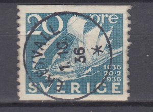 ,J48669 J L,Stamps 1936 sweden son used #254 ship