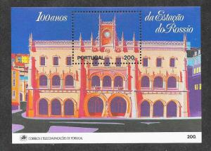 PORTUGAL Scott 1828, MNH** 1990 Railway station sheet