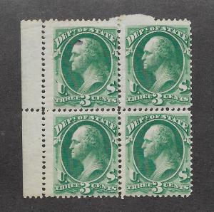 O59 MNH,  3c. State Dept. scv: $1,100. Free, Insured Shipping