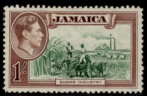 JAMAICA GVI SG130, 1s green & purple-brown, M MINT. Cat £16.