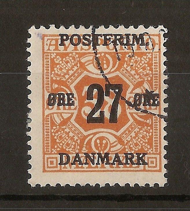 Denmark 1918 27o on 38o SG204 Fine Used Cat£100