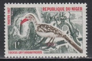 Niger # 184, Red Billed Hornbill, Mint NH