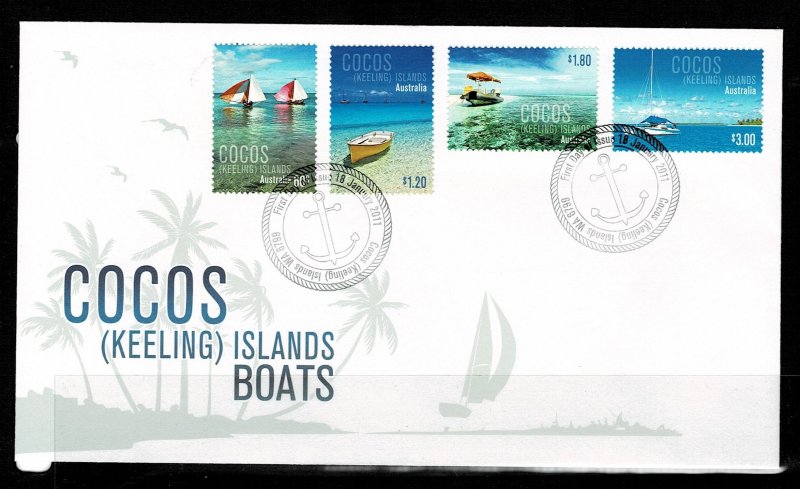 Cocos Island 2011 Boats FDC