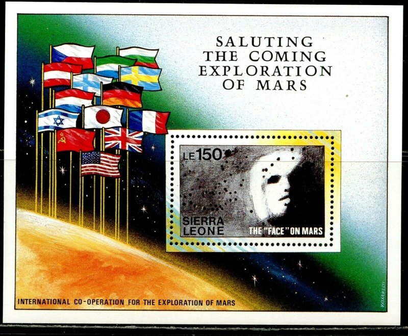 SIERRA LEONE Sc#1167-1171 1990 Exploration of Mars Five S/S OG Mint NH