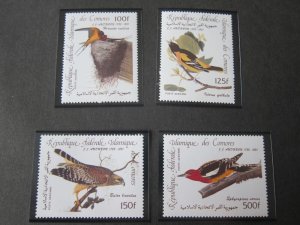 Comoros Islands 1985 Sc 139-42 Bird set MNH