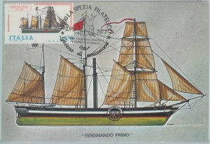 81208 - ITALY - Postal History -  MAXIMUM CARD - SHIP  sail boat  1977