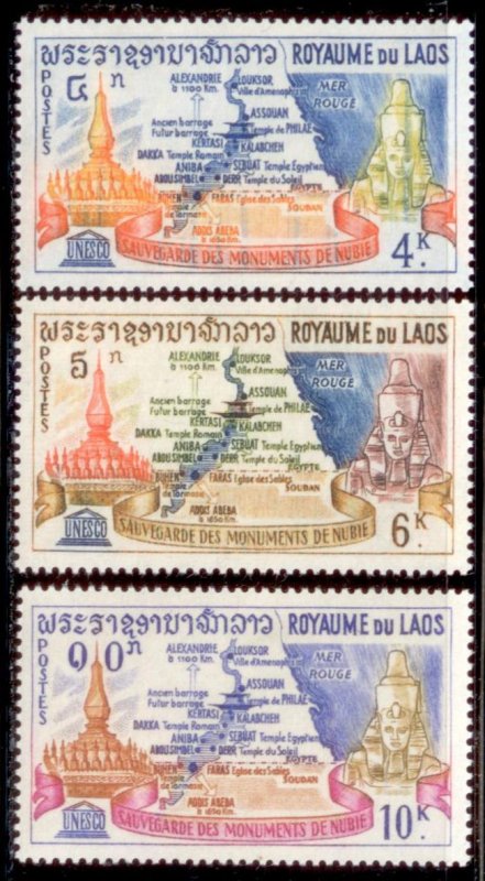 Laos 1964 SC# 89-91 MLH-OG E48