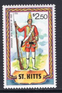 St Kitts 73 Military Uniform MNH VF