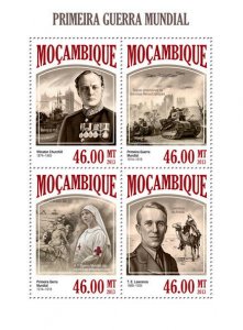 Mozambique Military Stamps 2013 MNH WWI WW1 Churchill Tanks Red Cross 4v M/S