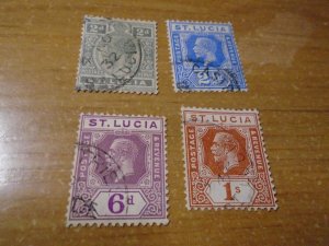 St Lucia  #  80-81/86-87  used