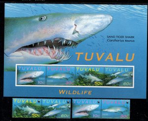 TUVALU SC# 616a-d, 817 VF/MNH