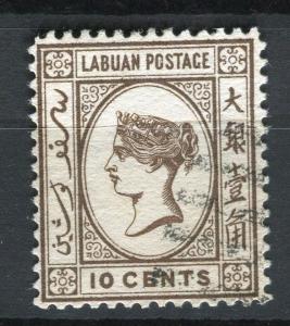 NORTH BORNEO LABUAN; 1892-94 early classic QV issue fine used 10c. value