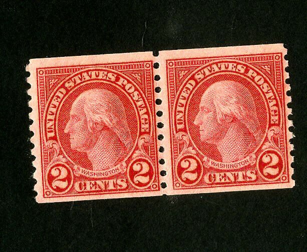 US Stamps # 599b F Signed Pair OG NH Scott Value $650.00