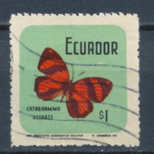 Ecuador 1970 Scott 804 used - 1s, Butterfly