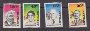 NETHERLANDS ANTILLES, 1989 Celebrities set of 4, mnh.