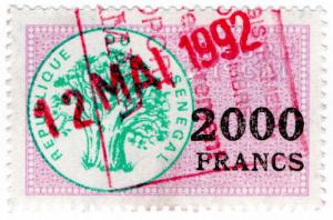 (I.B) France Colonial Revenue : Senegal Duty 2000Fr