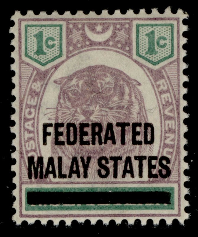 MALAYSIA - Federated Malay EDVII SG1, 1c dull purple & green, NH MINT.