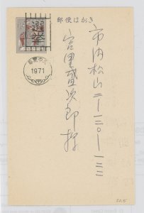 Ryukyu Islands UZE32 Type XVIII on 1 1/2c toy pony postcard, mint with Sakima message.