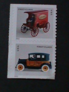 ​UNITED STATES-2002-SC# 3645 ANTIQUE TOYS- PAIRS FROM BOOKLET-MNH VERY FINE