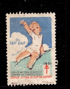 ED-274 OAS-CNY  CINDERELLA STAMP - FRANCE TUBERCULOSIS 1951